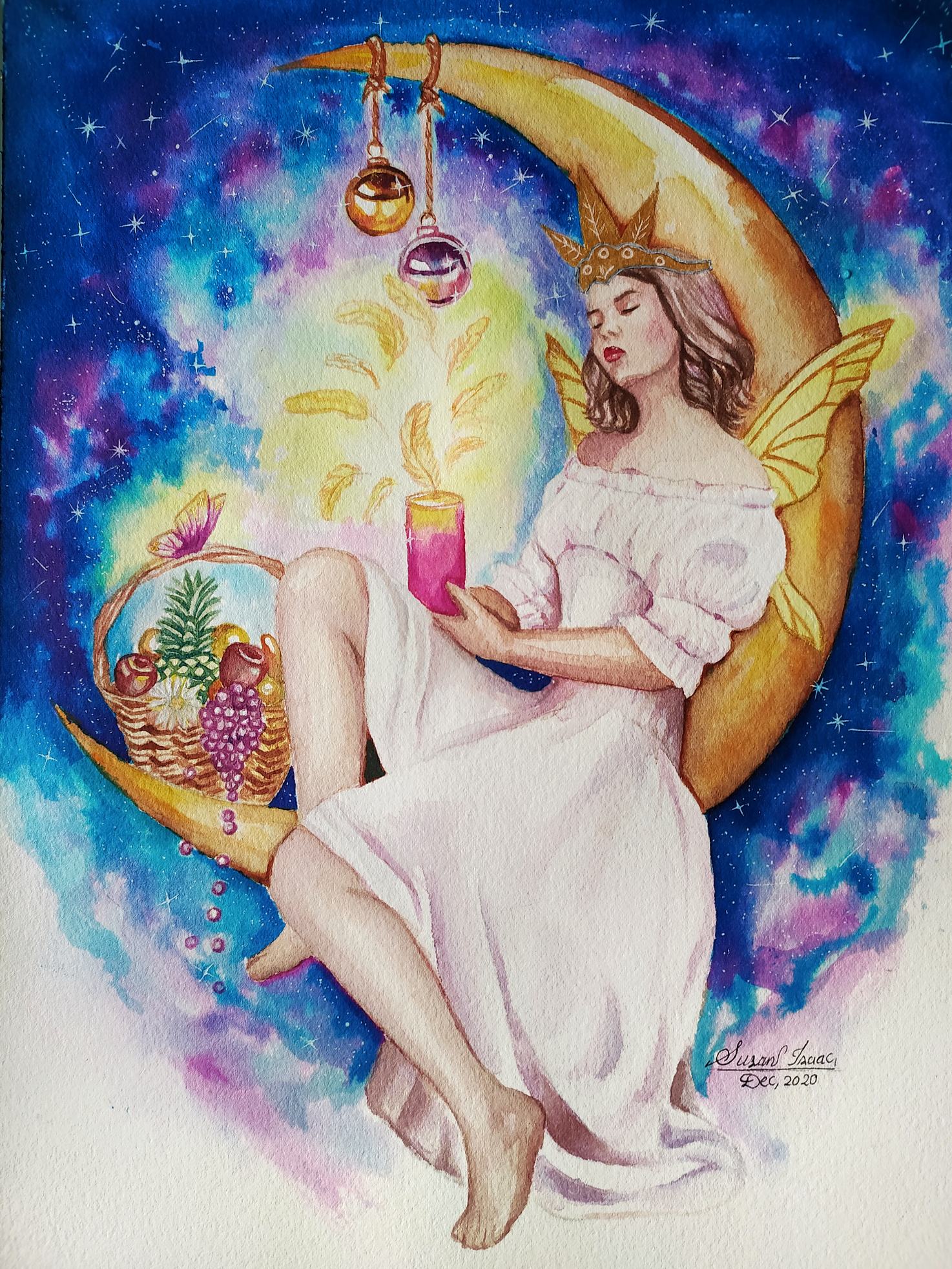 Ilustración. Fantasía. Luna